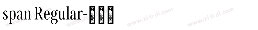 span Regular字体转换 span Regular字体转换